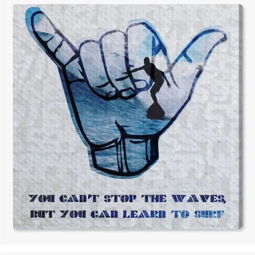 Oliver Gal, Learn to Surf Canvas Wall Art